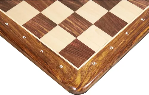 Miniatura 10 de RoyalChessMall-17 - Tablero de ajedrez de madera con incrustaciones, palisandro dorado y madera de arce, cuadrado de 1.772 in