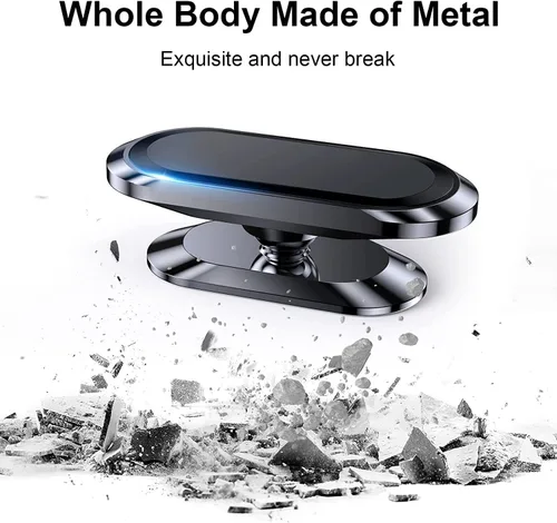 Miniatura 6 de 【Paquete de 2】 Soporte magnético para teléfono para automóvil, [imán súper fuerte] [con 4 placas de metal] Soporte magnético para iPhone