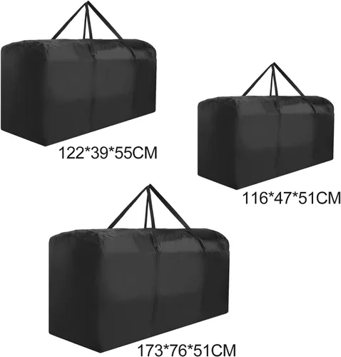 Miniatura 5 de Firlar Bolsa de almacenamiento grande para árbol de Navidad, contenedor de almacenamiento de tela Oxford resistente de 48 pulgadas con asas