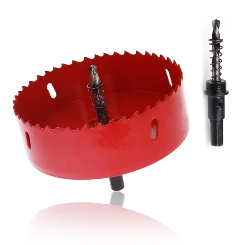 Miniatura 20 de Utoolmart Sierra de taladro bimetal profesional de acero inoxidable, 0.984 in de profundidad de apertura con mango triangular (2.953 in)