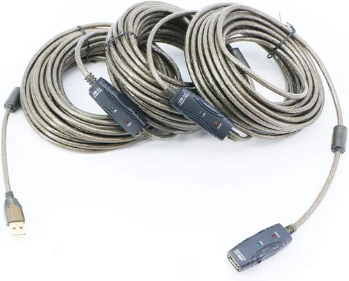 Miniatura 11 de Cable de extensión USB 2.0 A macho a hembra de alta velocidad 480 Mbps (30 pies)
