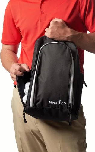Miniatura 7 de Athletico Bolsa para zapatos de golf – Bolsas portadoras de zapatos con cremallera con ventilación y bolsillo exterior para calcetines, camisetas