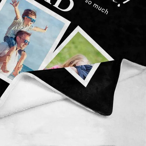 Miniatura 3 de InterestPrint Manta de amor personalizada con texto en inglés "To Dad, Even When I Not Close by,I Want You to Know I Love and Appreciate You We Love