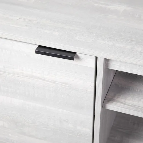 Miniatura 6 de Flash Furniture Nelson Mid Century - Soporte de TV moderno para televisores de hasta 60 pulgadas, acabado gris, 70 pulgadas de ancho, estantes