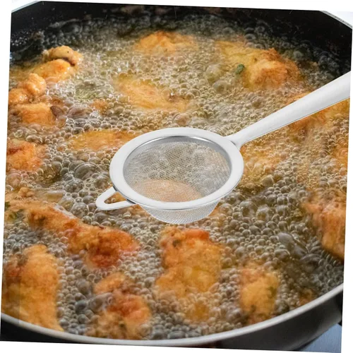 Miniatura 6 de Colador de acero inoxidable Colador de malla de té Colador de cocina Colador de tamiz de cocina Cuchara ranurada Manchador de acero inoxidable