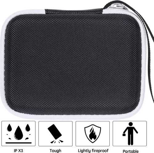 Miniatura 7 de co2CREA Carcasa rígida compatible con Bushnell Golf Wingman Mini GPS Speaker (negro/plateado)