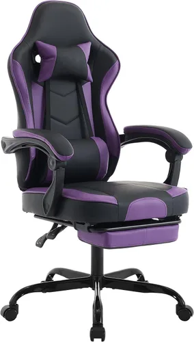 Miniatura 19 de Gaming Chair, Home Office Computer Chair, Ergonomic Executive Swivel Rolling Chair with Footrest Comfortable Headrest and Lumbar Support for Back