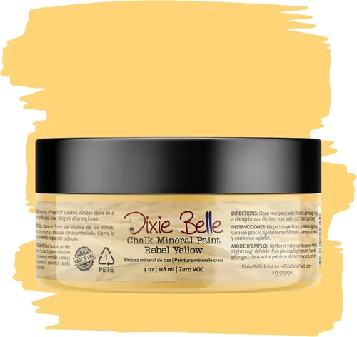 Miniatura 347 de Dixie Belle Paint Company - Pintura con acabado de tiza para muebles, color negro (Caviar), 1 galón, 128 fl oz, pintura mineral color rosa intenso