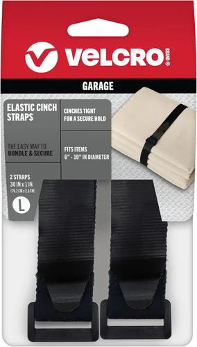 Miniatura 9 de VELCRO Brand Organización de garaje Correas elásticas con hebilla Paquete de postes y estacas, organiza cables de herramientas eléctricas