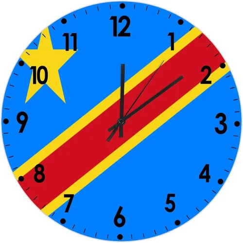 Miniatura 249 de Cheyan Reloj de pared con bandera de Canadá de 12 pulgadas, silencioso, sin tictac, de PVC, funciona con pilas, reloj redondo decorativo, regalo