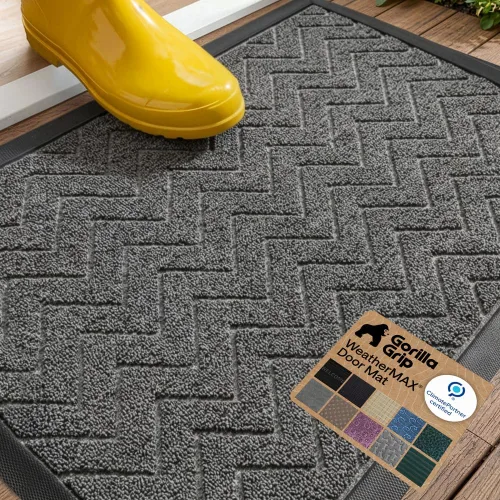 Miniatura 18 de Gorilla Grip WeatherMax - Tapete de pasillo para todas las estaciones, impermeable, 72x24 pulgadas, de goma natural, resistente a manchas, perfil
