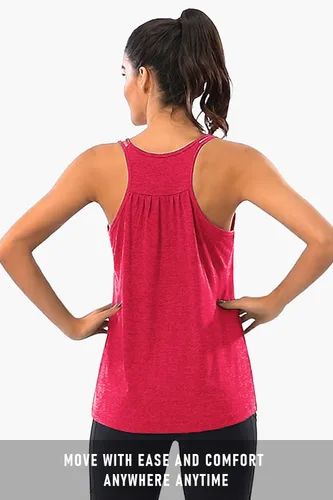 Miniatura 4 de Hibelle Camiseta sin mangas para mujer con cuello redondo y espalda cruzada