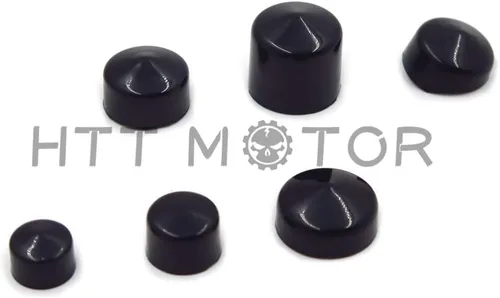 Miniatura 3 de MT247-003-BK Tapas Superiores de Pernos Negros Compatibles con Harley Davidson Dyna Glide Twin Cam 1991-2012