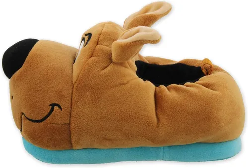 Miniatura 5 de Scooby Doo - Pantuflas de felpa para niños pequeños, Marrón