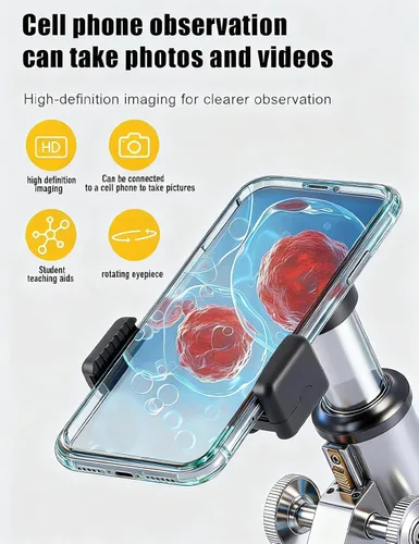 Miniatura 4 de Microscopio Compuesto para Adultos y Niños - Microscopio Biológico de Alta Potencia 40X-2000X para Estudiantes, Laboratorio Escolar y Educación