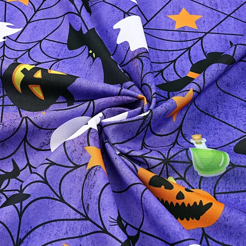 Miniatura 5 de Mantel de Halloween, tela de araña y calabaza, mantel impermeable de telaraña y fantasma, mantel impermeable a prueba de derrames para decoración