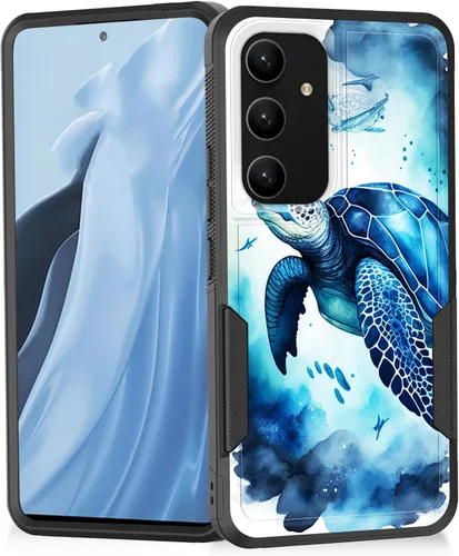 Miniatura 110 de Funda para Galaxy A14 5G, resistente de doble capa híbrida de policarbonato duro, goma suave, a prueba de golpes, funda protectora resistente