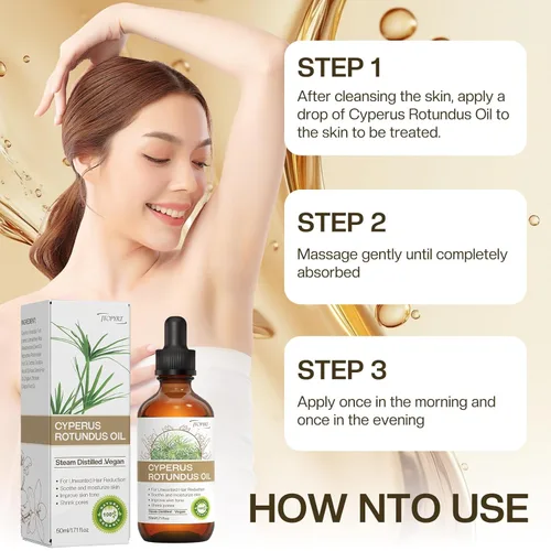 Miniatura 7 de Aceite Cyperus Rotundus: Depilación Aceite de ciprés Reductor del Crecimiento del Cabello Facial Cuerpo Cuidado de la Piel para Mujeres Hombres 2