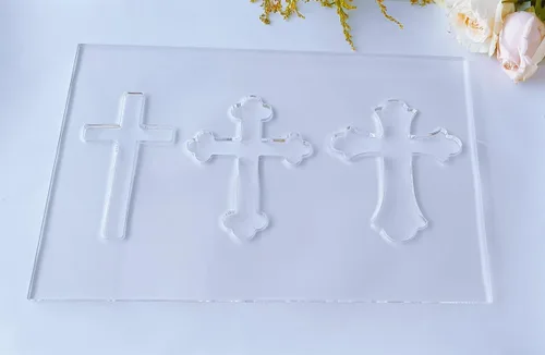 Miniatura 9 de Plantilla de enrutador acrílico con cruz acampanada, plantilla de enrutador de cruz religiosa, plantilla para carpintería o manualidades (modelo 2)