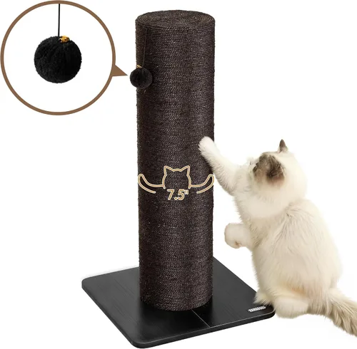 Miniatura 7 de KAMABOKO Poste rascador de gato de 29.5 pulgadas para gatos grandes, poste rascador de sisal natural de 7.5 pulgadas de diámetro ultra grande