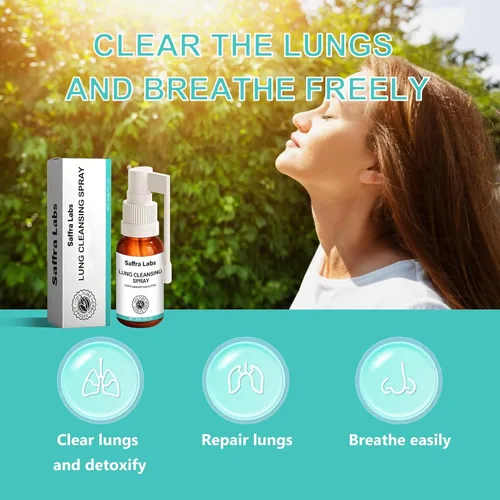 Miniatura 5 de Spray de Limpieza Pulmonar de Saafra Labs, Nebulizador de Limpieza Pulmonar, Nebulizador de Limpieza Pulmonar Herbal, Poderoso Apoyo y Limpieza