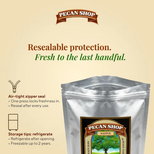 Miniatura 8 de Pecan Shop Mitades de nuez nativa de Texas para aperitivos, cosechadas silvestres, germinadas, ligeramente saladas al mar (2 libras)
