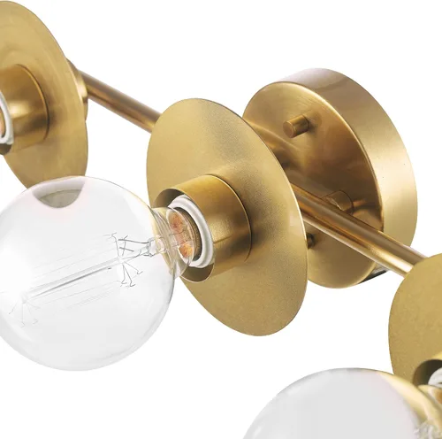Miniatura 5 de Globe Electric 63000009 - Juego de baño todo en uno de 5 piezas, latón mate, luz de tocador de 3 luces de 20 pulgadas, toallero, anillo de toalla