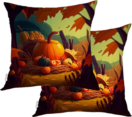 Miniatura 138 de Fundas de almohada con diseño de pinos y pájaros, bayas rojas, hojas de acebo, fondo beige, funda de cojín de mezcla digital, funda de almohada