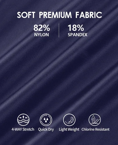 Miniatura 27 de beautyin - Traje de baño para mujer, traje de baño aeróbico y de competición de una pieza, estilo pantalón corto