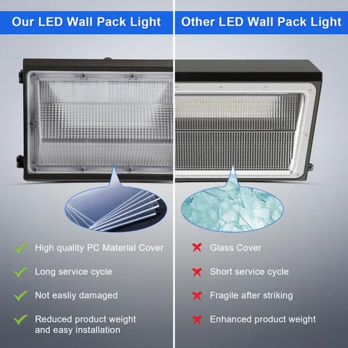 Miniatura 8 de Paquete de luz de pared LED de 60 W con fotocélulas del atardecer al amanecer, paquete de pared al aire libre de 7800 lúmenes, luz de inundación