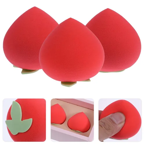 Miniatura 7 de Uonlytech Esponja de belleza de frutas, almohadillas de algodón para maquillaje facial, kit de maquillaje de cara, base de maquillaje en polvo