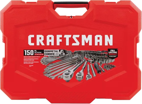 Miniatura 4 de CRAFTSMAN CMMT12035 - Juego de herramientas mecánicas, encastre de 0.25, 0.375 y 0.5 pulgadas, SAE/métrico, 150 piezas