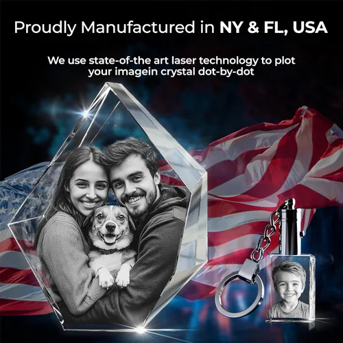 Miniatura 5 de 3D innovation Foto de cristal 3D, regalos conmemorativos personalizados para mamá, papá, esposa, hombres, mascotas, detalle de cristal grabado