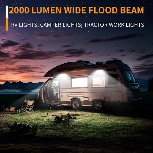 Miniatura 2 de Luces LED de trabajo, haz de inundación de 5 pulgadas de ancho para barco, módulos de luz LED marina, 120 W, 10000 lm, 12 V, 24 V, luces de escena