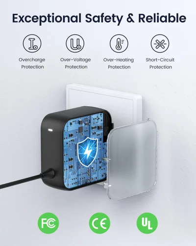 Miniatura 4 de TobenONE Cargador USB C de 100 W, adaptador de fuente de alimentación universal GaN III, cargador rápido plegable de repuesto PD3.0 para MacBook