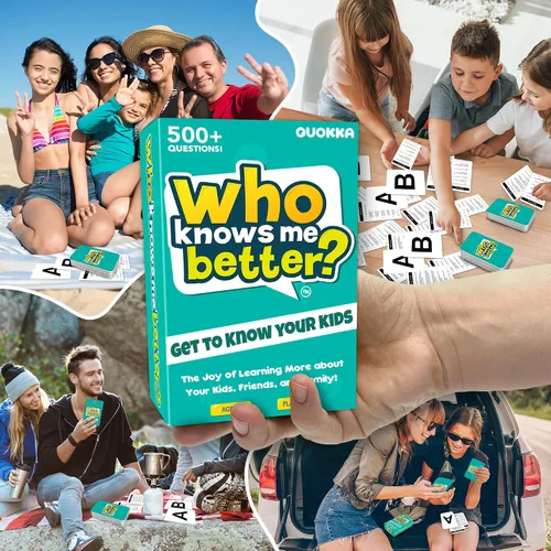 Miniatura 6 de QUOKKA ¿Quién sabe mejor? - Original - Juego de trivia de cartas para la familia Preguntas divertidas y educativas para familias Apto para niños