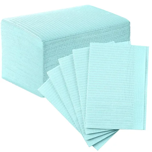 Miniatura 21 de JMU Baberos dentales negros, baberos dentales desechables de 3 capas, baberos para tatuajes impermeables para clínica dental, tienda de tatuajes