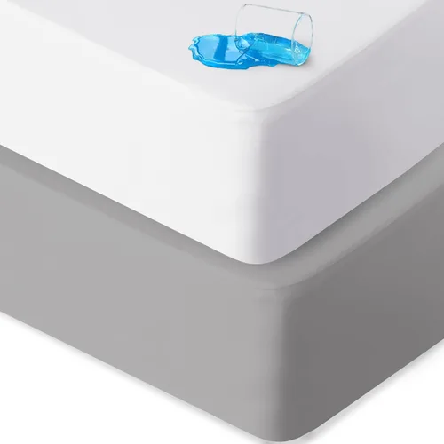 Miniatura 11 de Protector de colchón King impermeable, silencioso y de cobertura suave, funda de colchón tamaño King con sábanas ajustadas de bolsillo profundo