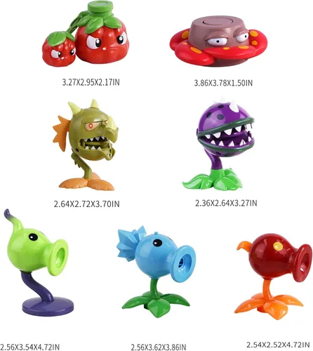 Miniatura 4 de ROLOSO Plantas y Zombis - Figuras de Juguetes vs Lanzaguisantes - Favores de Fiesta, Decoraciones de Cumpleaños, Suministros, Juego de Peluche Serie