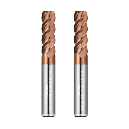 Tools GSH Carburo Square End Mill, revestimiento ZrN, Fresa cuadrada para acero de aleación media, acero inoxidable, acero de dureza, mecanizado en