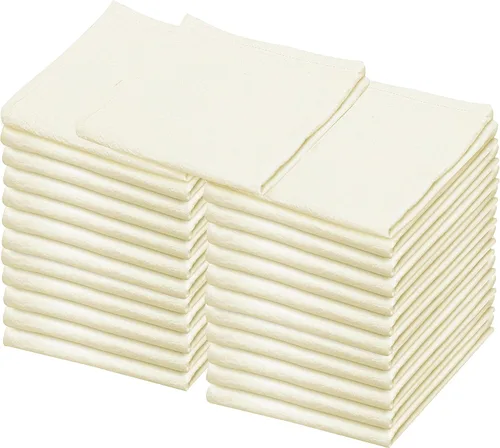 Miniatura 38 de Toallas de saco de harina Toalla de té para manualidades, plato de cocina, toalla de algodón en blanco para bordado, funda de lino para hornear