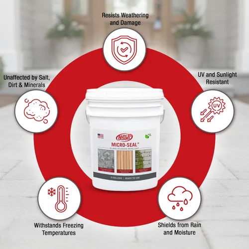 Miniatura 4 de RAIN GUARD PRO - Micro-Seal - Protección repelente al agua penetrante para todas las superficies de madera porosa y mampostería - Revestimiento