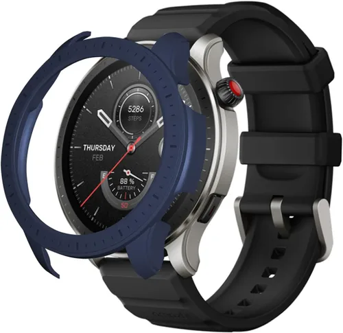 Funda protectora para Amazfit GTR 4, a prueba de golpes, duradera, de policarbonato duro, accesorios para Amazfit GTR 4 Smartwatch (azul)