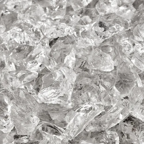 Miniatura 9 de 1/2" - 3/4" Fragmentos de vidrio ignífugo para uso en fosos de fuego interiores o exteriores o chimenea, 10 libras, Laguna verde azulado