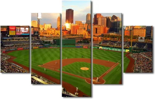 Miniatura 9 de Arte para pared, lienzo para estadio deportivo, arte para pared, diseño de campo de Wrigley en Chicago, pinturas de Chicago, impresiones sobre