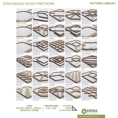 Miniatura 15 de Ekena Millwork WALW08X08X0375CAMAL Cameron Paneles de pared decorativos de 3/8 pulgadas en T, 12 1/4 pulgadas de ancho x 7 pulgadas de alto, aliso