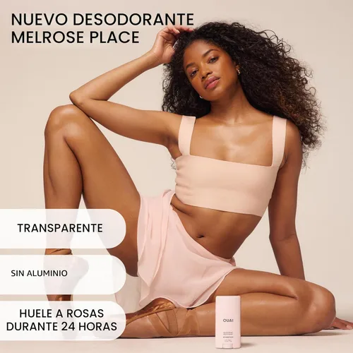 Miniatura 3 de OUAI Desodorante sin aluminio - Desodorante para mujeres con control de olor de 24 horas y aplicación invisible - Enriquecido con notas de rosa
