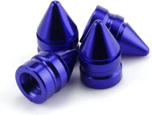 Miniatura 15 de SINGARO Tapones para válvulas de neumáticos de automóvil, 4 piezas de accesorios universales de aleación de aluminio, cubiertas de neumáticos Azul