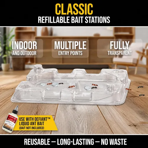 Miniatura 2 de Catchmaster Defiant - Recambio de trampas reutilizables para hormigas para interiores (paquete de 16), cebo no incluido, estaciones de cebo que
