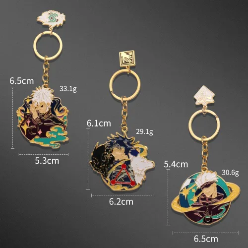 Miniatura 2 de SONGCHANGJEWELRY JJK - Llavero Satoru Figura de anime esmaltado Llavero de joyería para hombres y mujeres